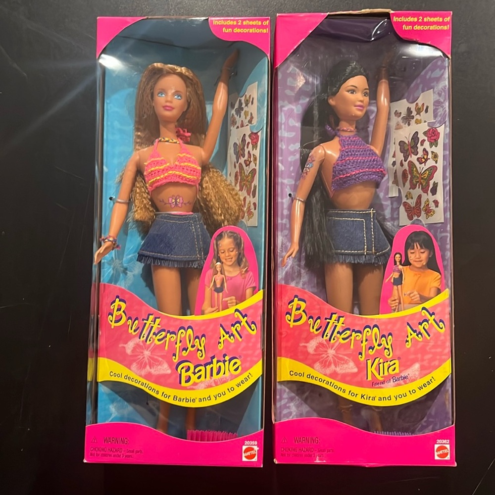 In box Barbie and Kira Butterfly Tattoos